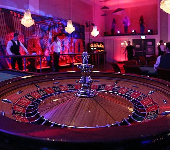 Roulettehjul ved casino event